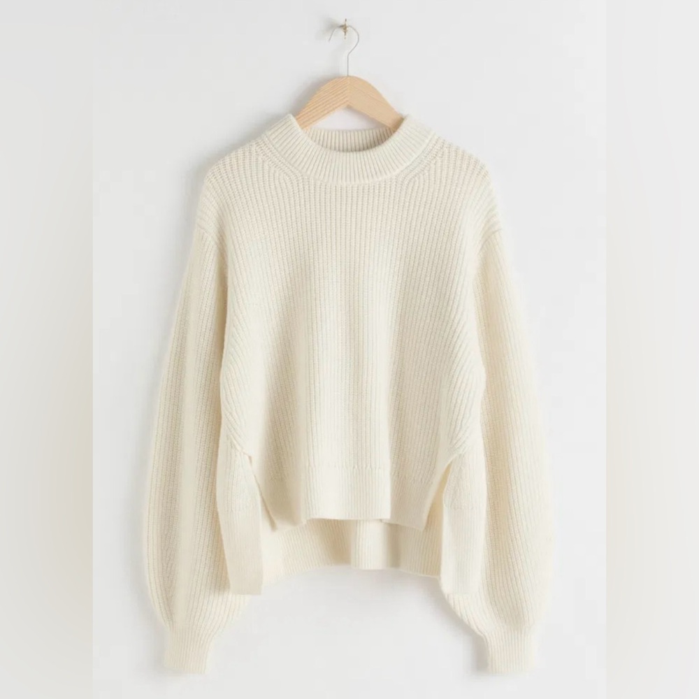 & Other Stories Side Split Wool Blend Sweatee